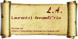 Laurentzi Annamária névjegykártya